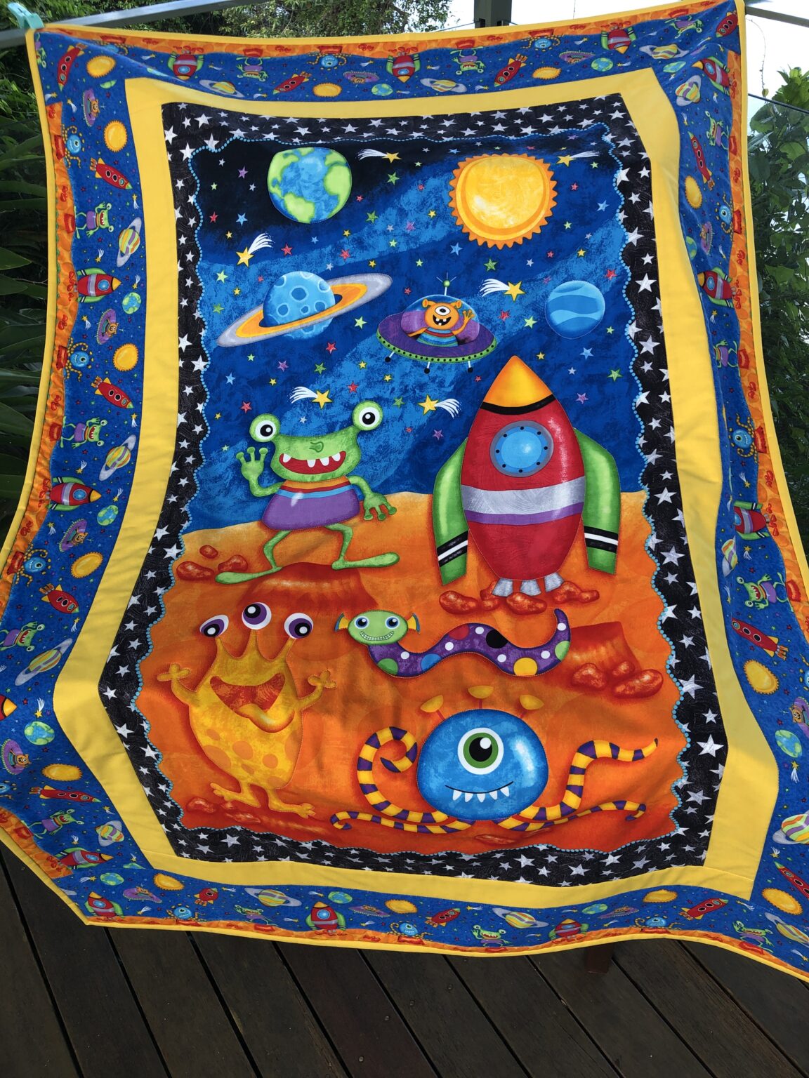 Space Adventure Panel Quilt Patch & Co