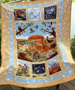 Orange Kangaroo Panel Quilt