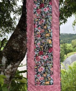 Wild Flowers Pink Edge  Table Runner