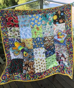 Blue FireflyTummy Time Floor Quilt